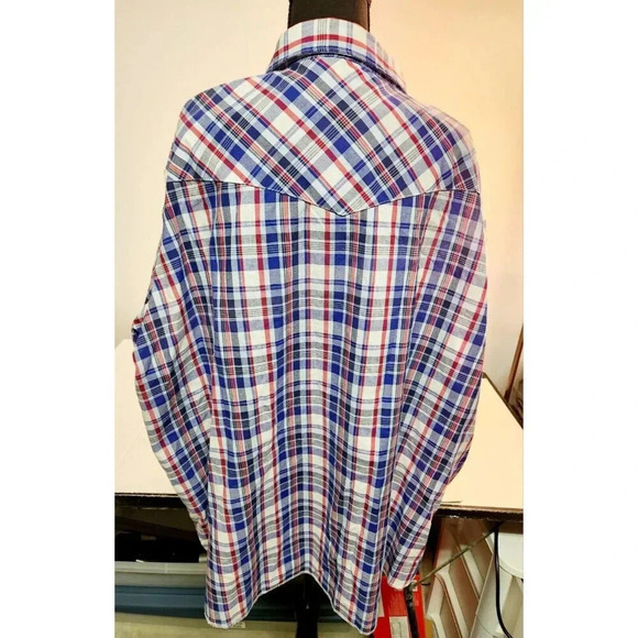 Vintage Wrangler Pearl Snap Western Shirt Short Sleeve Size XXL - Picture 3 of 8